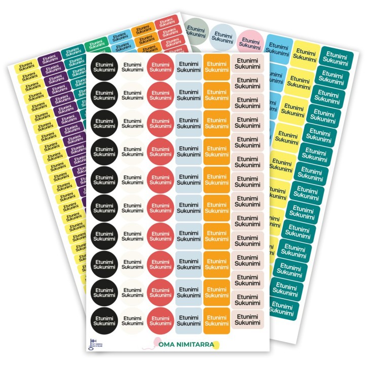 Tilaa monimuotoiset nimitarrat netistä | Omanimitarra.fi