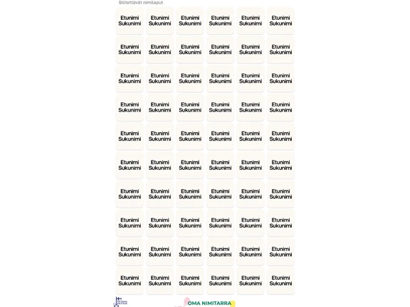 Havainnekuva tarroista